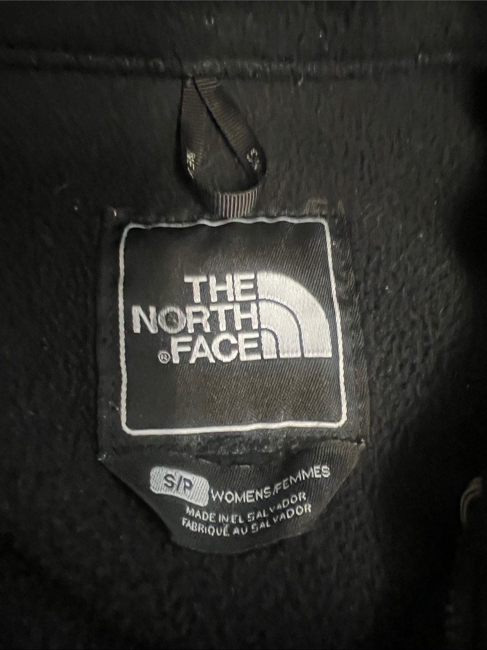 The North Face Black Fleece Jacket/ Parka Liner with Pink Trim and Zipper - Picture 2 of 3
